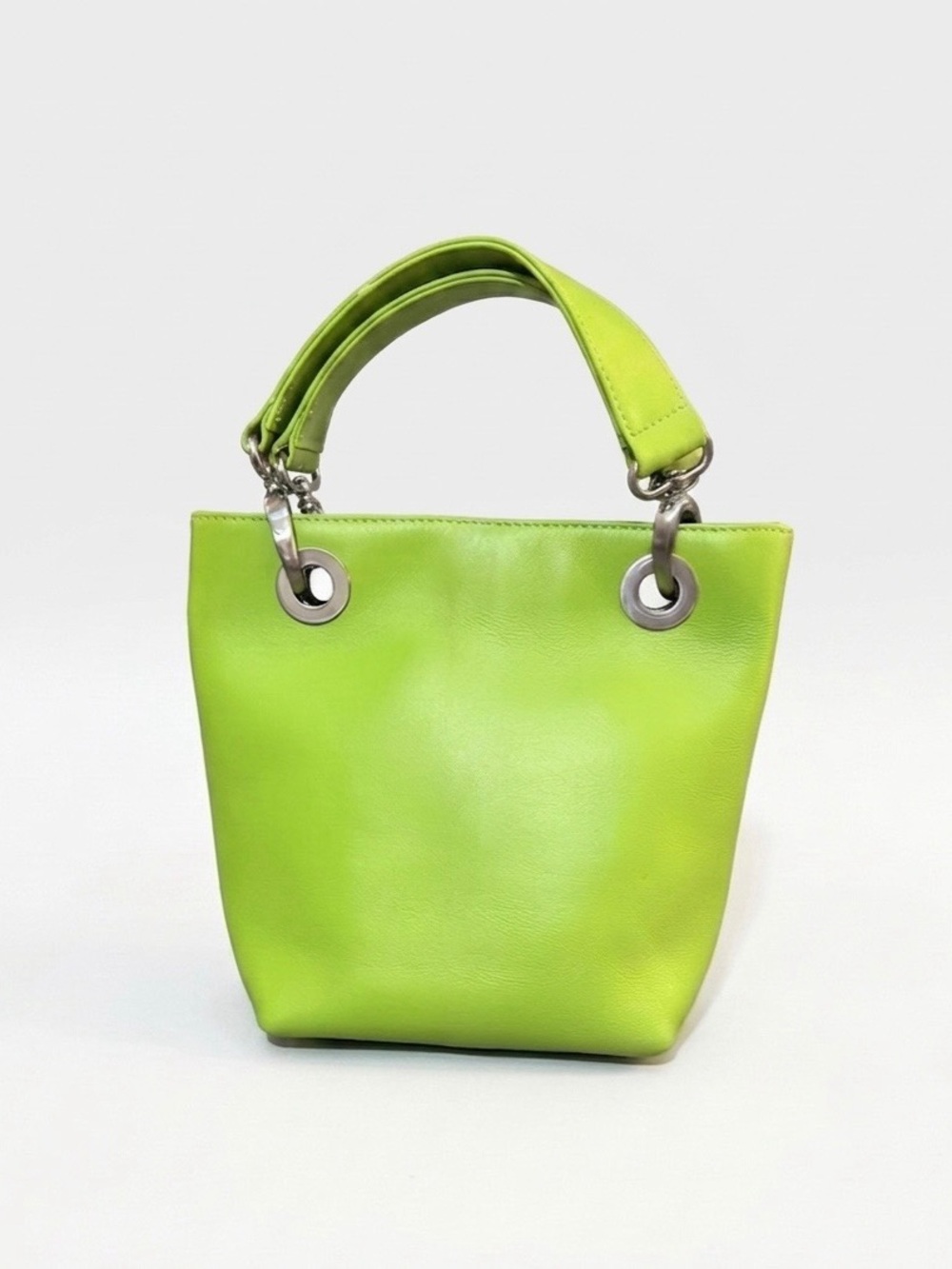 NEW:  HOBO Cecily Leather Mini Lime Green Top-Handle Tote